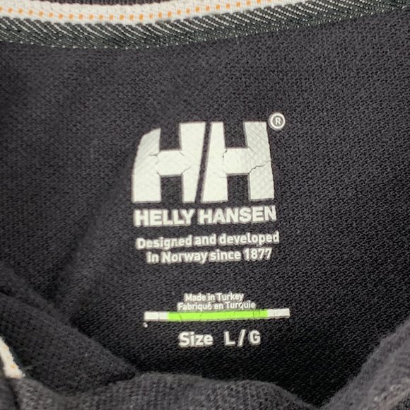 3/$25 Helly Hanse Collared Short Sleeve T Shirt L - Picture 6 of 10